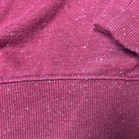 Harry Potter Men's Maroon speckled w white Hooded Property Of Hogwarts Sweater S - Picture 6 of 7